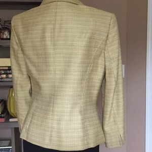Kasper Jacket Size4 Tailored Subtle Plaid Structured Cropped Career Timeless Cut